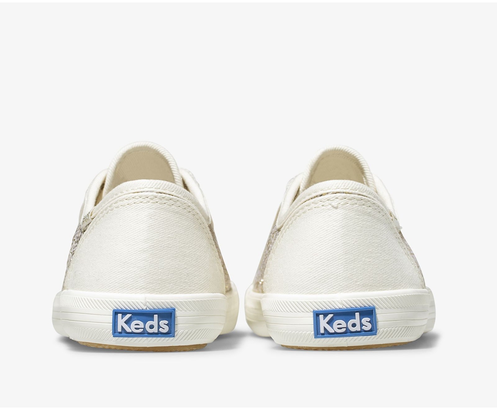 Keds Sneakers White - Kickstart Metallic Sparkle - Kids RLMSTU-618